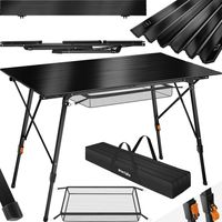 Table de camping pliable 120 x 705 58 – 79 cm noir