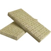 Lot de 100 blocs de laine de roche de 25 x 25 x 25 mm. Blocs de plantation isolés en laine de roche, adaptés à la culture hydroponique, au bouturage et à la multiplication. Plantules non incluses