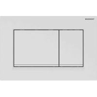 Placca di comando Geberit Sigma30 bianco opaco con inserto bianco lucido