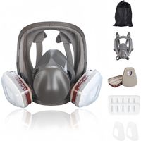 Kkmoon – Masque de protection respiratoire intégral – Filtre à particules et gaz – Pour produits chimiques et peinture – Silicone léger ajustable