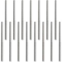 Lot de 15 Pièces Tige Filetée M6 x 100mm Tige Filetée Inox M6 Tiges Filetées en Acier Inoxydable Entièrement Filetée Tige Goujons, Tige Entièrement Filetée