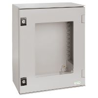 PanelSet PLM - Caja de poliéster 530x430x200 - Puerta transparente - IP66 RAL 7035 - NSYPLM54TG