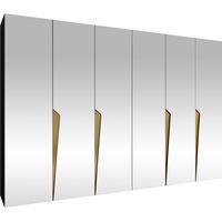 Armoire Hartford 617, Noir, 202x300x52cm, Portes d'armoire: Avec des charnières, Nombre d'étagères: 0