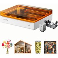xTool M2 10W Graveur Laser, Double Caméra Intégrée, Sécurité de Class 1, Machine de Gravure Laser pour Bois, Acrylique, Stickers DIY et Cadeaux Personnalisés-M2 10W Kit de Luxe