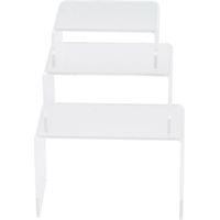 Lot de 3 présentoirs acryliques transparents pour figurines, jouets et bijoux - Support de vitrine étagère