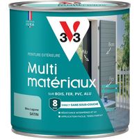 Peinture extérieure Multi-matériaux V33 Bleu lagune Satin 0,5L