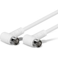Câble d'antenne GOOBAY F-Quick 1,5 m, blanc, 2x coudé, 80 dB