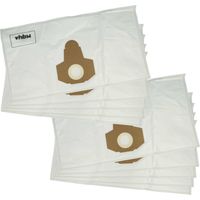 vhbw 10x Sacs compatible avec Parkside PNTS 30/8E 30/9E, 1500 C4, 30/7E, 1500 B3 aspirateur - microfibre non tissée, 58cm x 31,5cm blanc
