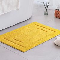 Tapis Salle de Bain 40x60 cm, Tapis Absorbant Salle de Bain Jaune