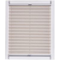 SunL Ines Plissettato Made in Germany, Luce del Giorno, echtc Rush Klemmfix, Argento Grigio Schiene, 50 X 150, Tessuto, Naturale, 50 x 2.3 x 150 cm