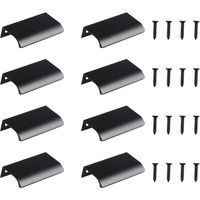 Lot de 8 Poignées de Tiroir Encastrées Invisibles, Boutons de Meuble Affleurants Modernes pour Cuisine et Dressing