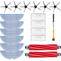 20 Kit Accessoires Pièces de Rechange pour Xiaomi Roborock S7 S7+ S7 Plus S7 MaxV Plus Ultra T7 T7S T7 Plus T7S Plus, 2 brosses principales, 4 brosses latérales, 4 filtres, 6 Serpillière
