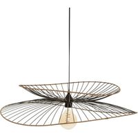 Suspension Alara Noir - Abat-jour en Métal D70cm - Ampoule Non Incluse E27 40W - Luminaire pour Salon, Bureau, Chambre, Cuisine