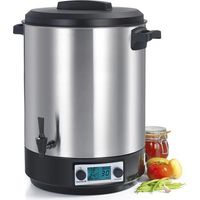Stérilisateur 45 litres - Cuve inox - Thermostat 0 à 100 °C - Minuterie 180 min - Robinet de vidange - KITCHENCHEF