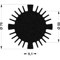Fischer Elektronik 10021459 SK 570 15 SA Dissipatore per LED 2.27 K/W (Ø x A) 70 mm x 15 mm