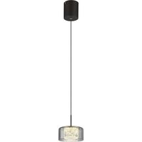 Globo - lámpara colgante - FOGSY - negro - vidrio - Ø 15cm - LED