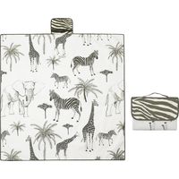 Insular SU5017 Multi-Use Baby Play Mat Kids Play Rug Babies Carpet Non Slip Waterproof Durable-Safari style-White