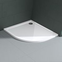 Mai & Mai Piatto Doccia con Piletta 100x100x4cm, Piatto Doccia Faro3W in Acrilico incl. Piletta di Scarico (AL01), Forma: Quadrato, Bianco