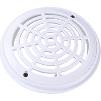 Grille bonde de Fond Ronde pour Piscine - Diam 18 x20.3cm - Blanc