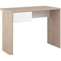 Miroytengo – Bureau enfant 1 tiroir chêne Jackson blanc mat – Dimensions 94x71x50 cm – Meuble moderne pour chambre enfant