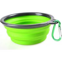 Bol - 13x5.5x9cm - Vert - Pour Chien et Chat - Camping Voyage