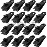 12-teiliges Planenklammer-Set, robuste Planenklammern, Sofort-Markisenklemme für Zelte, Planen, Wohnwagen, Garten, Schattenabdeckung, schwarz (12)