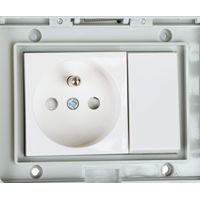 Atlo ATLO-S1IP5-SW Steckdose Weiß mit Schalter