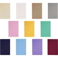Tappeto Bagno Doccia Spugna Tinta Unita Torino Tappetino Super Assorbente In Cotone Pelo Corto Con Greca, misura45x60coloreRosa