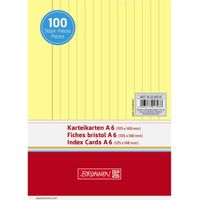 BRUNNEN Karteikarte 102260110 DIN A6 liniert ge 100 St./Pack.