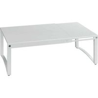 Etagère télescopique à poser , Etagère cuisine, Extensible de 30 à 54 cm, Pieds antiglisse anti rayures, Jusqu'à 10 kg, Fer, L30-54xH15 cm, Blanc