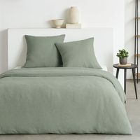 Juego de cama - TODAY - Esencial - 2 personas - 220 x 240 cm - Efecto crepé salvia