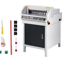 VEVOR Massicot Electrique, Coupe-papier Automatique Largeur de Coupe de 450 mm Epaisseur de Coupe de 40 mm, Coupeuse de Papier Industrielle, avec Ecran LCD Intelligent, pour Bureau Imprimerie