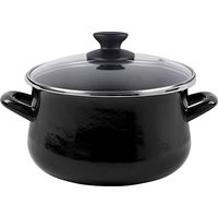 Olla black tapa vidrio 20cm