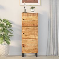 Highboard with 3 Doors 40x33x110 cm Solid Wood Mango&Iron vidaXL