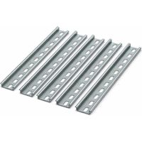 WEBMATEL Carril DIN Ranurado Acero 35mm 7,5mm 300mm Pack 5 Piezas Para Armarios Eléctricos Aparamenta Modular
