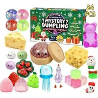 Ecleanfy - Calendrier de l'Avent 2026 Squishy Bao Bun, boîte surprise de 24 jours, jouet anti-stress tout doux (cadeau 1)