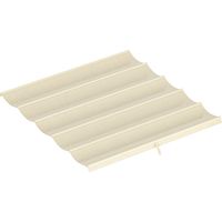 Toiture pergola rétractable polyester 250x255 cm blanc crème trous évacuation eau