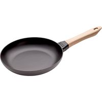 STAUB Padella in Ghisa con Manico in Legno, Adatta per Induzione, 24 cm, Nero