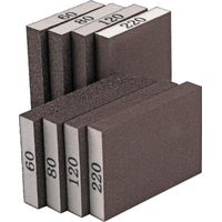 Confezione da 8 spugne abrasive, assortimento di grana 60/80/120/220, carta vetrata per mobili in legno, lavabile e riutilizzabile per riparazioni di cartongesso, metallo e vetro.
