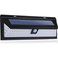 Applique solaire-118 Led Lampe Solaire 1000 Lumens Applique Mural Pir Mouvement Capteur Ip65 Etanche Jardin Exterieur