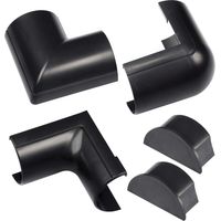 D-Line CLOAP5025B Accessori a Scatto - Canalina = 50mm (Larghezza) x 25mm (Altezza) - Nero