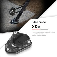 (Gris) Compatible avec les motos LONGJIA XDV 250i, XDV250si et XDV300i. Support de béquille latérale, plaque et extension de support pour XDV250/300. maxpower