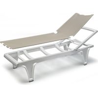 Bain de soleil, Bain de soleil Tahiti blanc ajustable Taupe en Plastique, Scab design