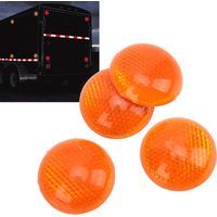 4 Pièces Autocollants Réfléchissants Ronds Orange 1,65 pouces Haute Visibilité Imperméables pour Moto Voiture Camion