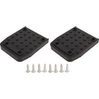 Lot de 2 patins antidérapants en nylon et PVC pour échasses de plaquistes, destinés à la peinture sur chantier.