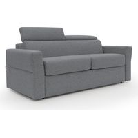 Avalon Schlafsofa mit 18 cm hoher Matratze aus wasserfestem Stoff T03 200 cm (140x197) grau