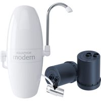 AQUAPHOR Moderno Tavolo con Tecnologia brevettata Aqualen. Filtra Metalli Pesanti, pesticidi e Sostanze inquinanti Come Il Cloro e Riduce la durezza dell'Acqua, Bianco, 1