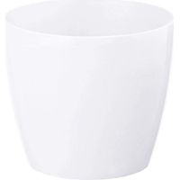 Pot de fleurs en plastique blanc 25x22 cm, magnolia lisse classique