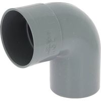 Adequa – Coude PVC mâle-femelle 87°30 Ø100 – Raccord évacuation en PVC lisse – Circonférence femelle pour emboîtement facile