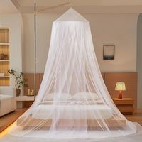 Mosquito Net for Bed, Lace Princess Dome Mosquito Net for Single/Double Bed, Ceiling Hanging Bed Canopy with Travel & Home Use, Easy Installation Bedroom Decoration